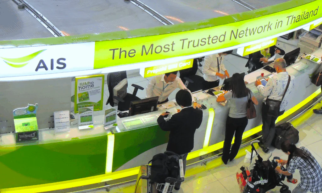Офис мобильного оператора в Таиланде, покупка сим-карты