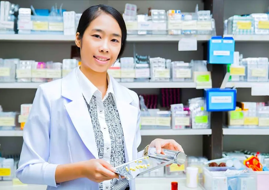 Interior of a modern pharmacy in Phuket