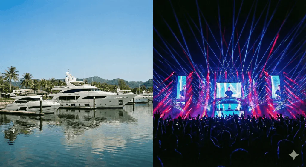 Контрасты Пхукета: Phuket Yacht Haven и ночной фестиваль
